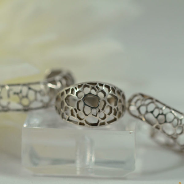 Gravel silver ring