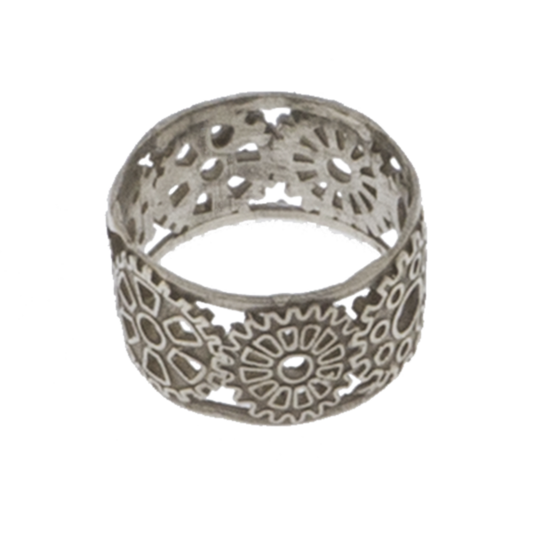Silver Gears Ring