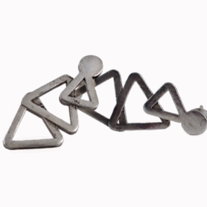 Silver earrings Charming Triangles