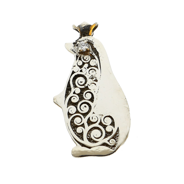 Adorable Penguin Silver Pendant