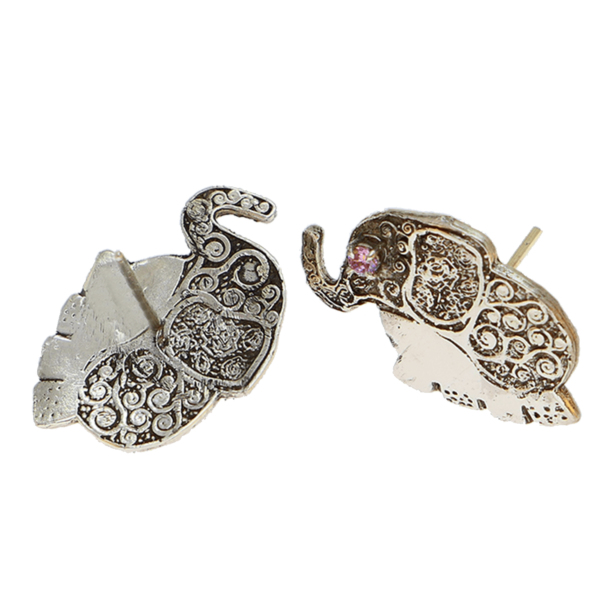 Jolly Elephants Silver Earrings