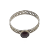 Silver Tracery Ring Red Garnet